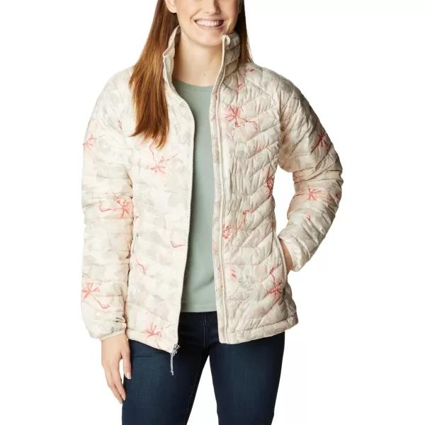 Columbia Womens Powder Lite JacketChalk Aurelian Print