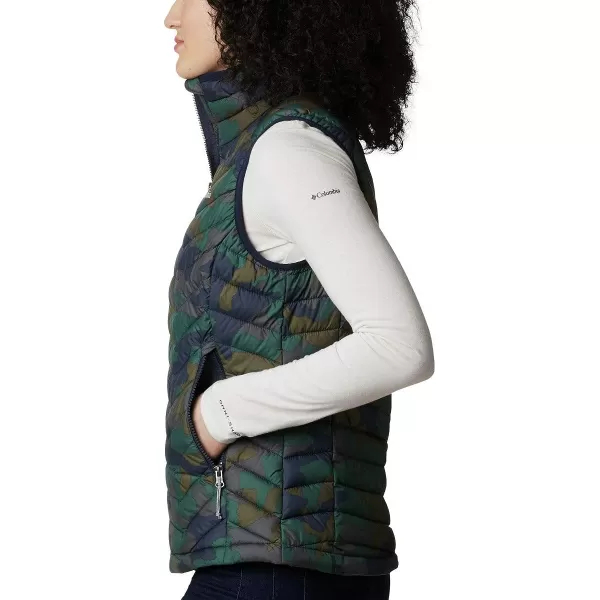 Columbia Womens Powder Lite VestDark Nocturnal Traditional Camo Print