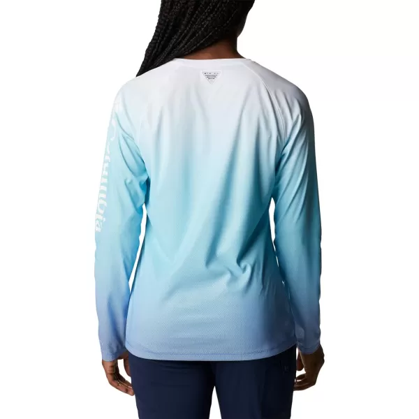 Columbia Womens Printed Tidal Deflector Long SleeveAtollBlue Macaw Gradient