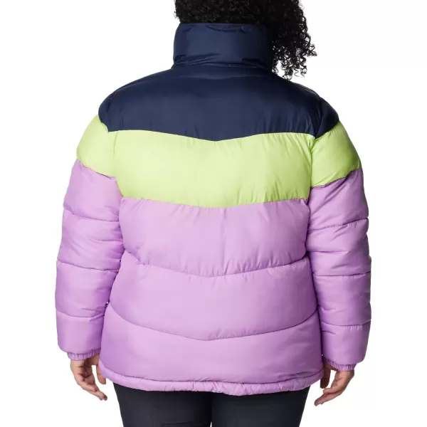 Columbia Womens Puffect Color Blocked JacketGumdropTippetDark Nocturnal