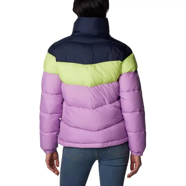 Columbia Womens Puffect Color Blocked JacketGumdropTippetDark Nocturnal