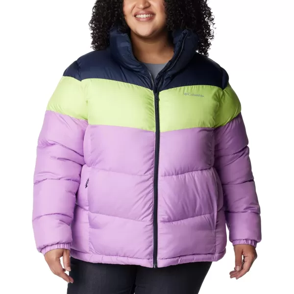 Columbia Womens Puffect Color Blocked JacketGumdropTippetDark Nocturnal