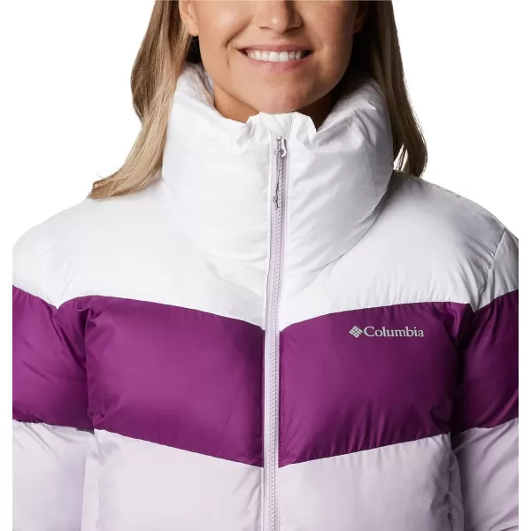 Columbia Womens Puffect Color Blocked JacketPale LilacPlumWhite