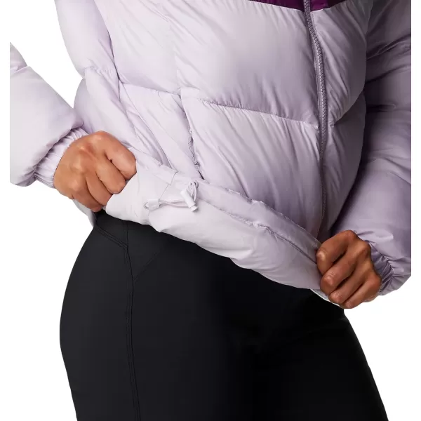 Columbia Womens Puffect Color Blocked JacketPale LilacPlumWhite