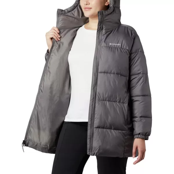 Columbia Womens Puffect Mid Hooded JacketCity Grey