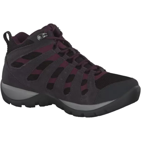 Columbia Womens Redmond V2 Mid Waterproof Hiking BootBlackBlack Cherry