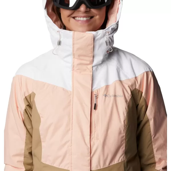 Columbia Womens Rosie Run Insulated JacketPeach BlossomWhiteBeach