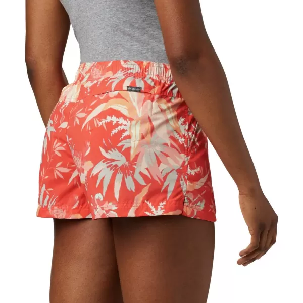 Columbia Womens Sandy River Ii Printed ShortBright Poppy Magnolia Print