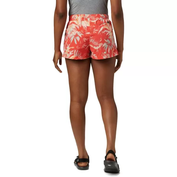 Columbia Womens Sandy River Ii Printed ShortBright Poppy Magnolia Print