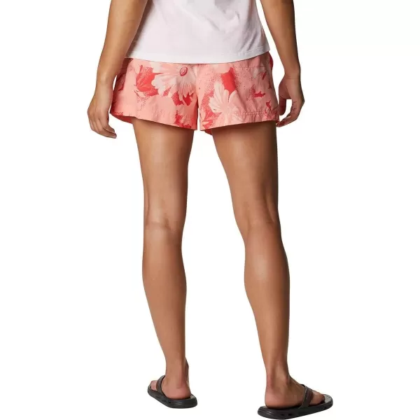 Columbia Womens Sandy River Ii Printed ShortCoral Reef Daisy Party