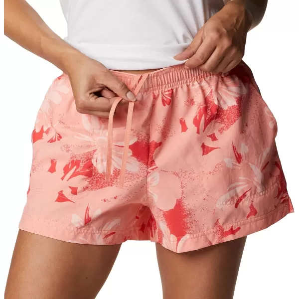 Columbia Womens Sandy River Ii Printed ShortCoral Reef Daisy Party