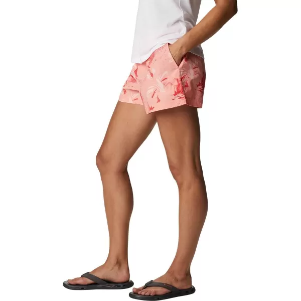 Columbia Womens Sandy River Ii Printed ShortCoral Reef Daisy Party