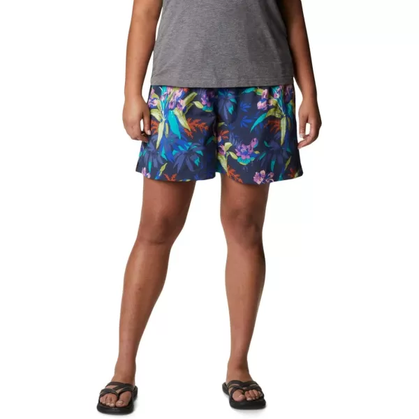 Columbia Womens Sandy River Ii Printed ShortLapis BlueMagnolia Print