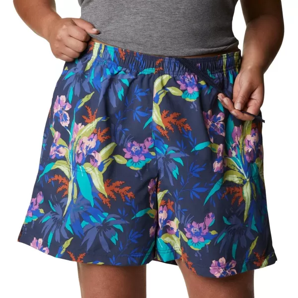 Columbia Womens Sandy River Ii Printed ShortLapis BlueMagnolia Print