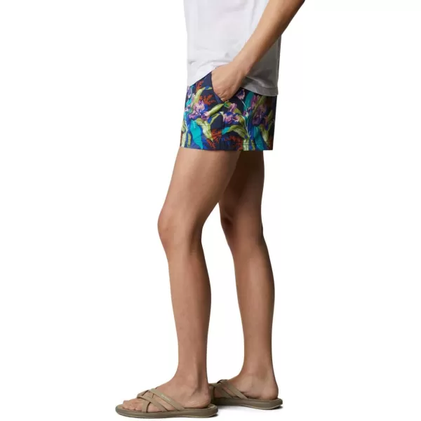 Columbia Womens Sandy River Ii Printed ShortLapis BlueMagnolia Print