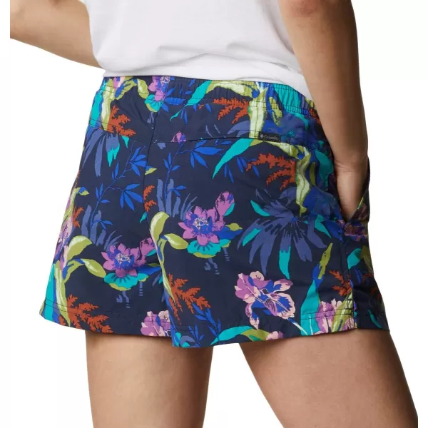 Columbia Womens Sandy River Ii Printed ShortLapis BlueMagnolia Print