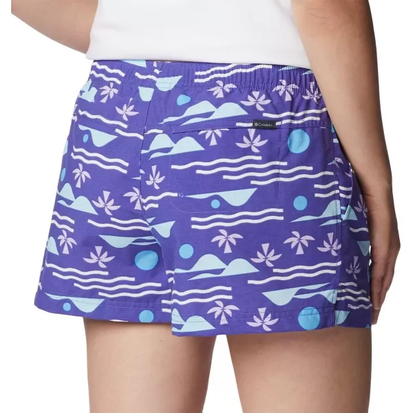 Columbia Womens Sandy River Ii Printed ShortPurple LotusSeaside Multi