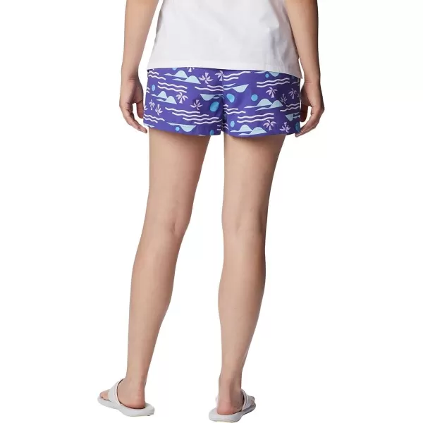 Columbia Womens Sandy River Ii Printed ShortPurple LotusSeaside Multi