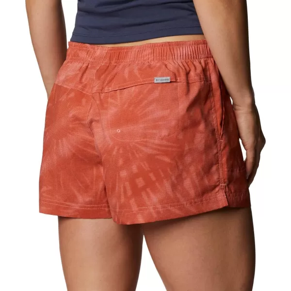 Columbia Womens Sandy River Ii Printed ShortSalmon Tonal Sunburst Print