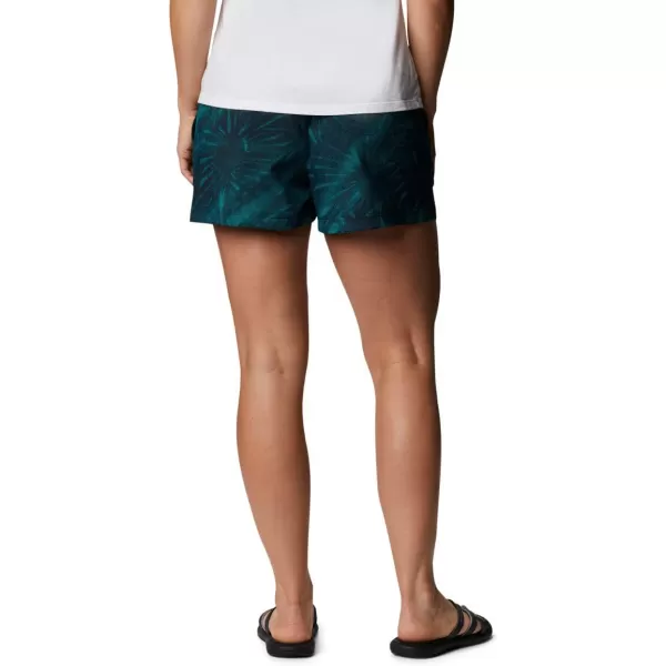 Columbia Womens Sandy River Ii Printed ShortTropic Water Tonal Sunburst Print