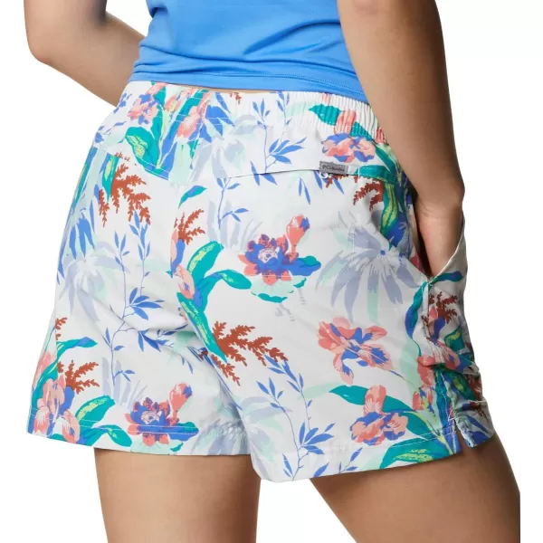 Columbia Womens Sandy River Ii Printed ShortWhiteMagnolia Print