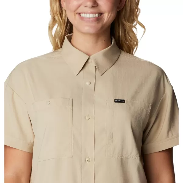 Columbia Womens Silver Ridge Utility Short Sleeve ShirtAncient Fossil