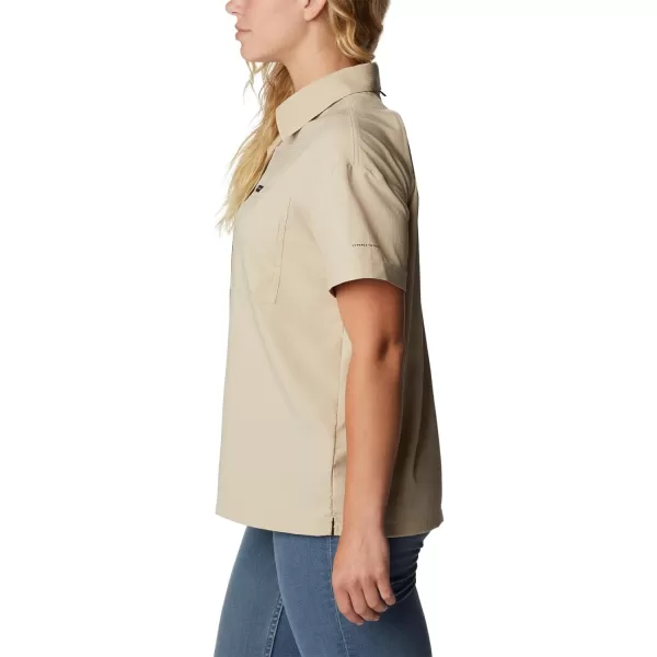 Columbia Womens Silver Ridge Utility Short Sleeve ShirtAncient Fossil