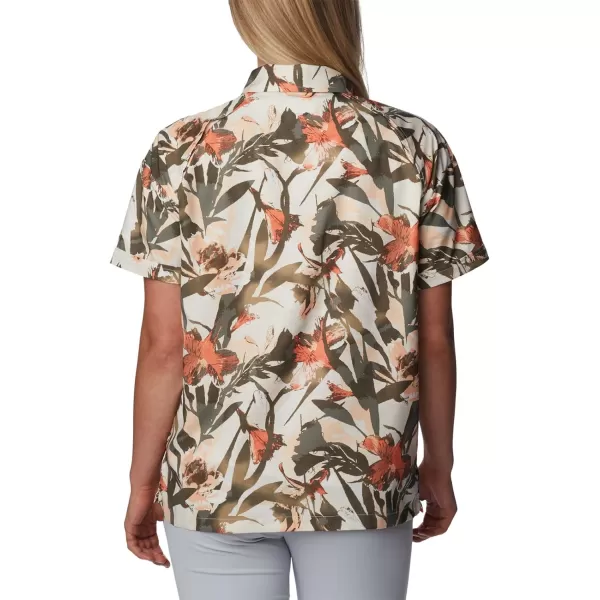 Columbia Womens Silver Ridge Utility Short Sleeve ShirtChalkFloriculture