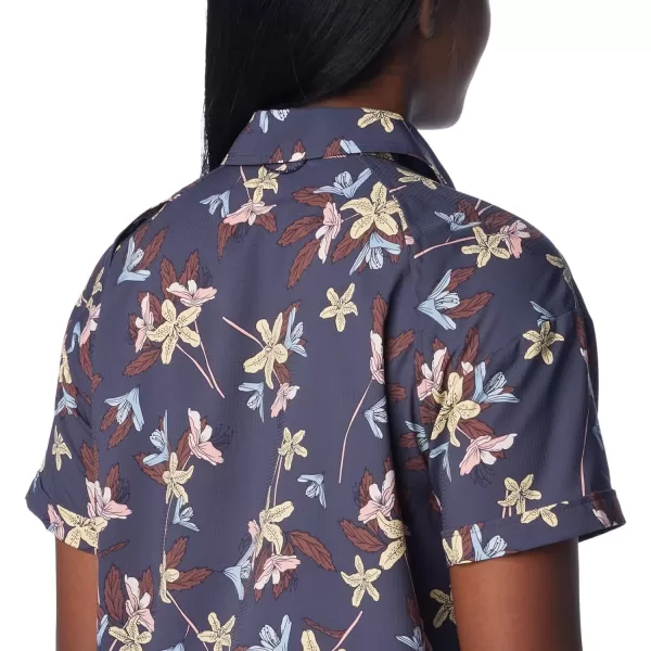 Columbia Womens Silver Ridge Utility Short Sleeve ShirtNocturnal Tiger Lilies