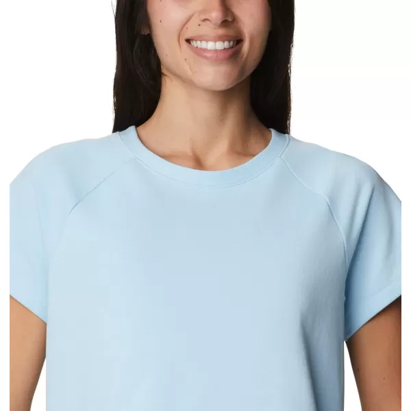 Columbia Womens Slack Water French Terry Short Sleeve ShirtSpring Blue