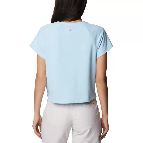 Columbia Womens Slack Water French Terry Short Sleeve ShirtSpring Blue