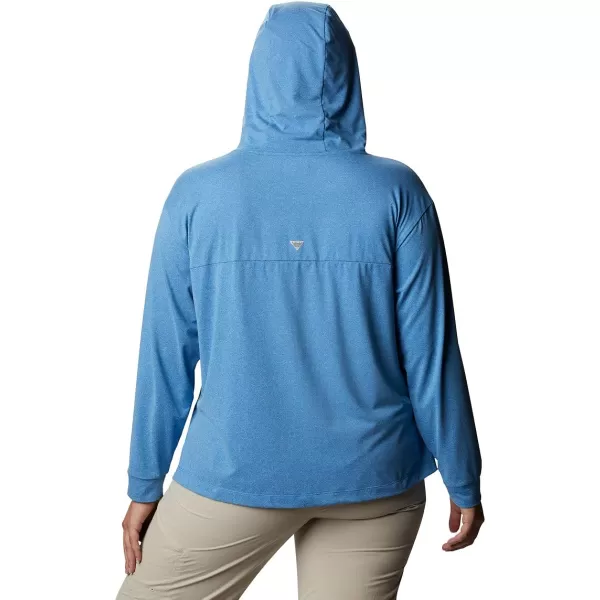 Columbia Womens Slack Water Knit HoodieAzure Blue Heather