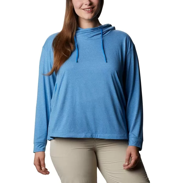 Columbia Womens Slack Water Knit HoodieAzure Blue Heather