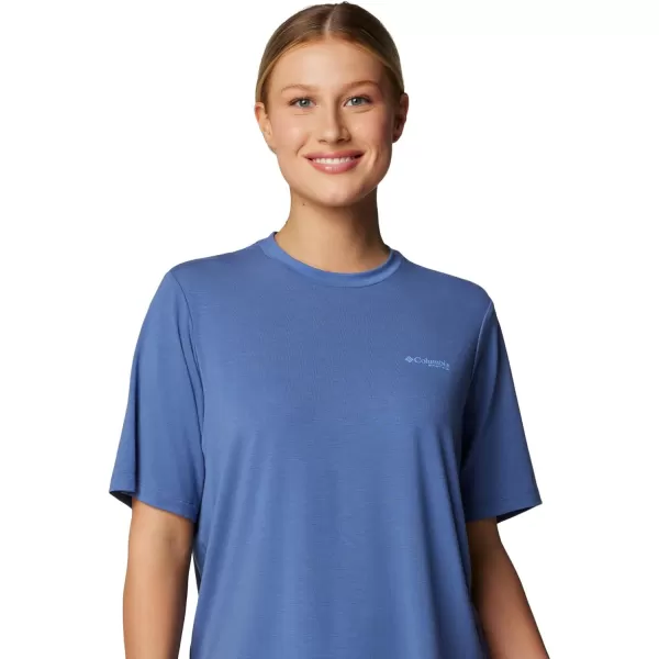 Columbia Womens Standard PFG Uncharted Tech Tee Short SleeveBluebellW Uncharted