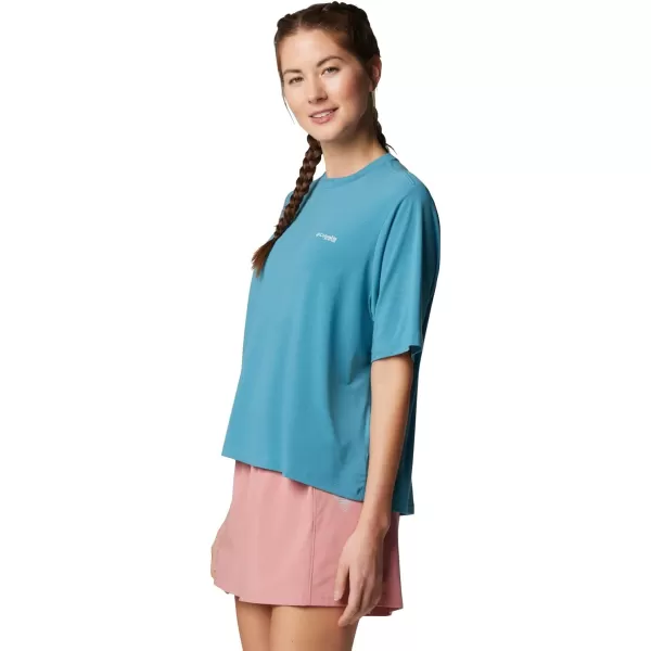 Columbia Womens Standard PFG Uncharted Tech Tee Short SleeveCanyon BlueW Uncharted