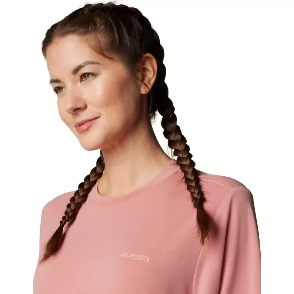 Columbia Womens Standard PFG Uncharted Tech Tee Short SleeveSandalwood PinkW Uncharted