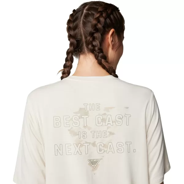 Columbia Womens Standard PFG Uncharted Tech Tee Short SleeveStoneW Best Cast