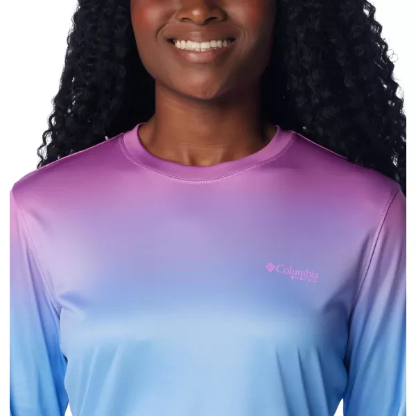 Columbia Womens Standard Tidal Tee PFG Palm RiseBright Lavender GradientPalm Rise