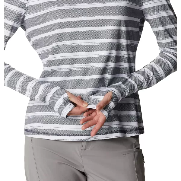 Columbia Womens Standard W Sun Deflector Summerdry Ls ShirtNocturnal Brush Stripe