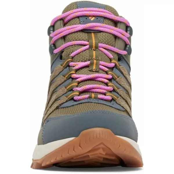 Columbia Womens Strata Trail Mid Waterproof Hiking ShoeStone GreenSunstone