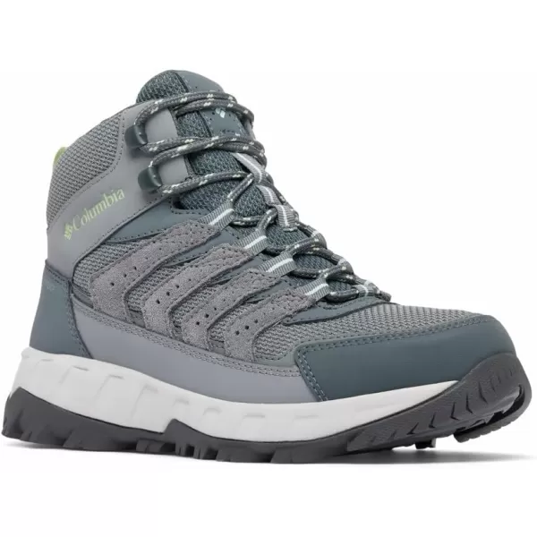 Columbia Womens Strata Trail Mid Waterproof Hiking ShoeTitanium Grey SteelSage Leaf