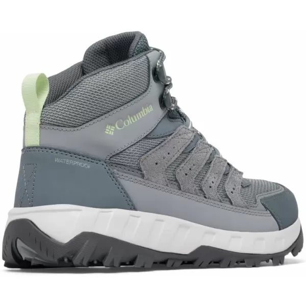 Columbia Womens Strata Trail Mid Waterproof Hiking ShoeTitanium Grey SteelSage Leaf