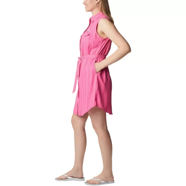 Columbia Womens Sun Drifter Woven Dress IiUltra Pink Vertical Stripe