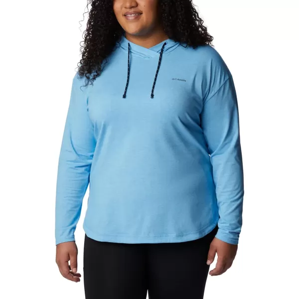 Columbia Womens Sun Trek Hooded PulloverVista Blue Heather