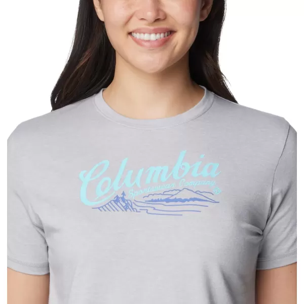 Columbia Womens Sun Trek Ss Graphic TeeColumbia Grey HeatherSimply Scripted