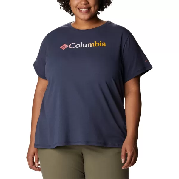 Columbia Womens Sun Trek Ss Graphic TeeNocturnalCsc Gradient