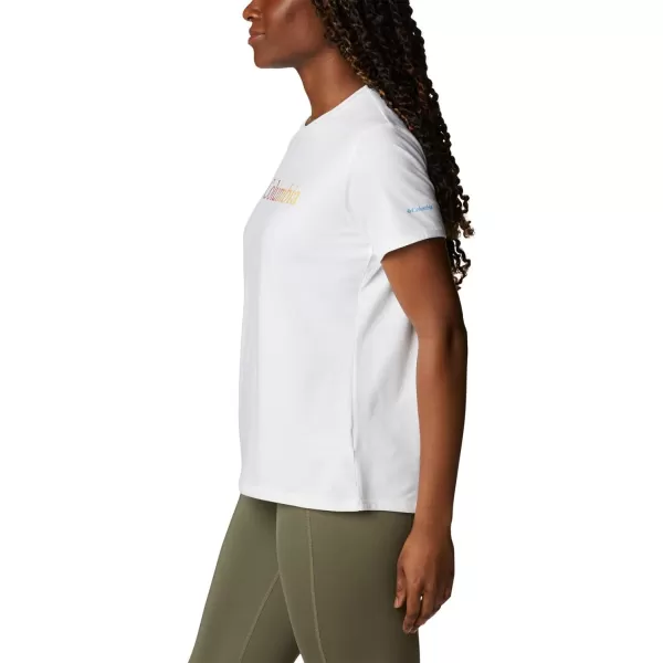 Columbia Womens Sun Trek Ss Graphic TeeWhiteCsc Gradient