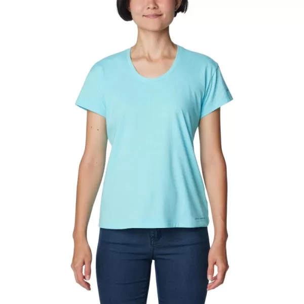 Columbia Womens Sun Trek Ss TeeAquamarine Heather