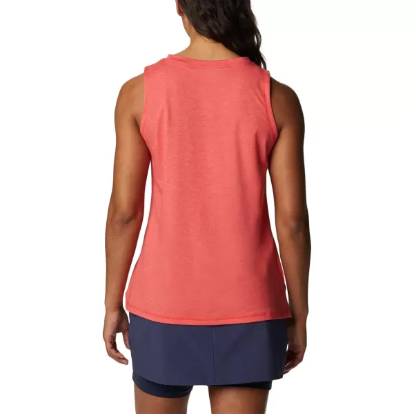 Columbia Womens Sun Trek TankRed Hibiscus Heather