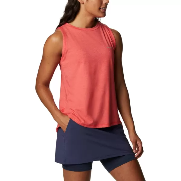 Columbia Womens Sun Trek TankRed Hibiscus Heather